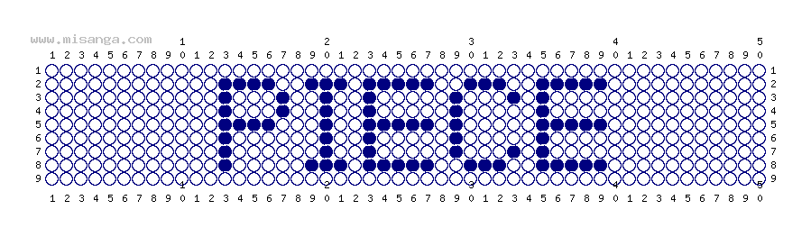 編みこみ文字ミサンガ製作図：PIECE