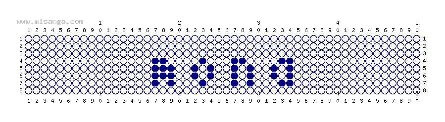 編みこみ文字ミサンガ製作図：MONA