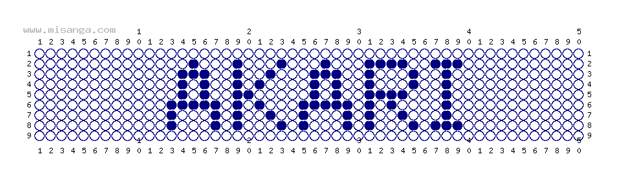 編みこみ文字ミサンガ製作図：AKARI
