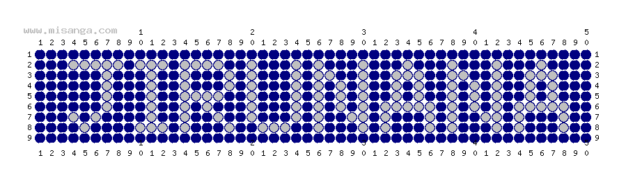 編みこみ文字ミサンガ製作図：JIRUNANA