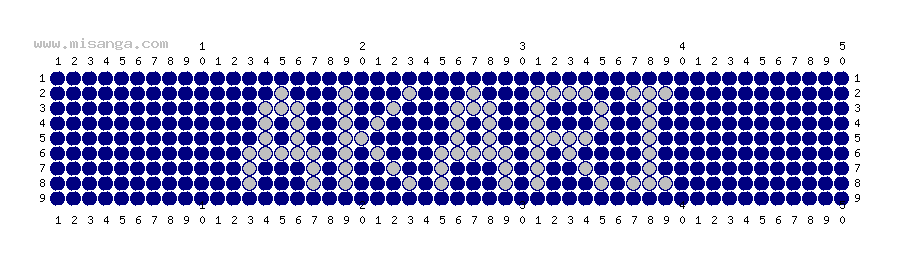 編みこみ文字ミサンガ製作図：AKARI