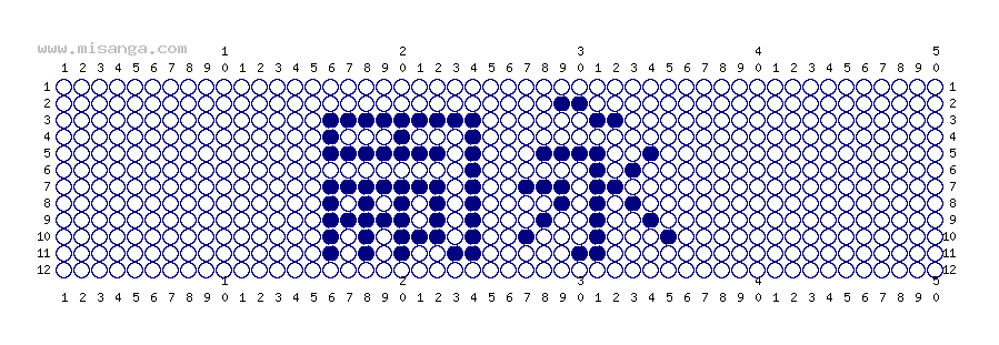 編みこみ文字ミサンガ製作図：嗣永