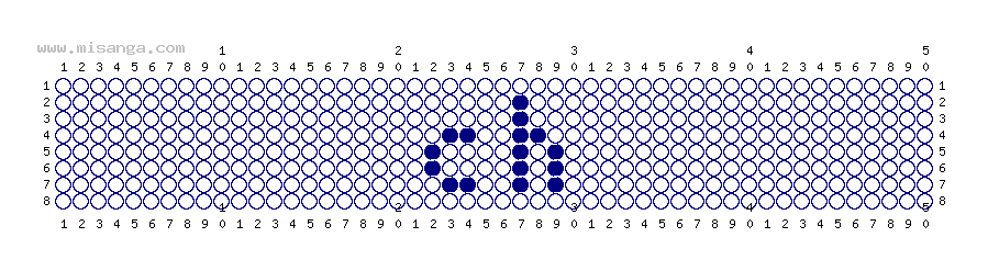 編みこみ文字ミサンガ製作図：CH
