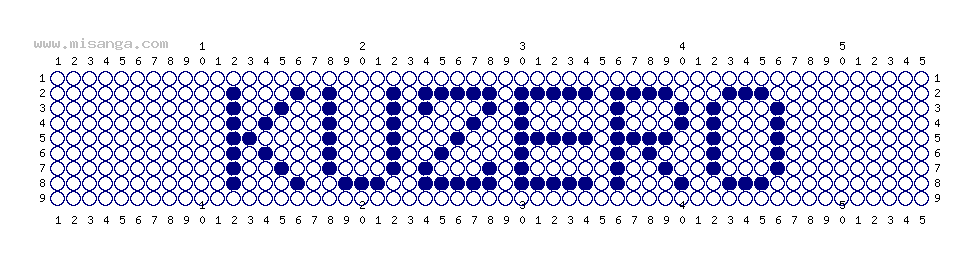編みこみ文字ミサンガ製作図：KUZERO
