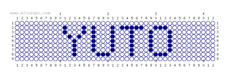編みこみ文字ミサンガ製作図：YUTO