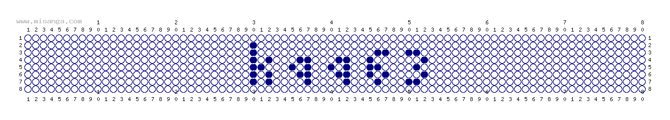編みこみ文字ミサンガ製作図：KWW63