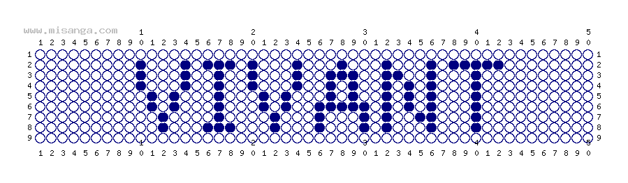 編みこみ文字ミサンガ製作図：VIVANT