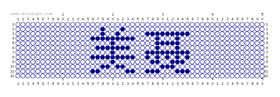 編みこみ文字ミサンガ製作図：美憂