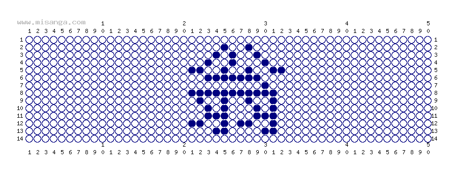 編みこみ文字ミサンガ製作図：翁
