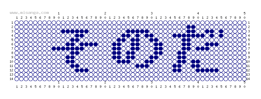編みこみ文字ミサンガ製作図：そのだ