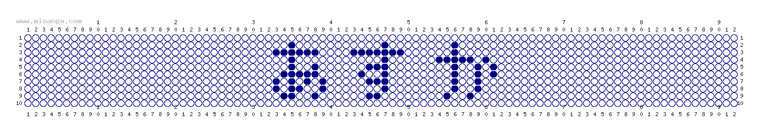 編みこみ文字ミサンガ製作図：あすか