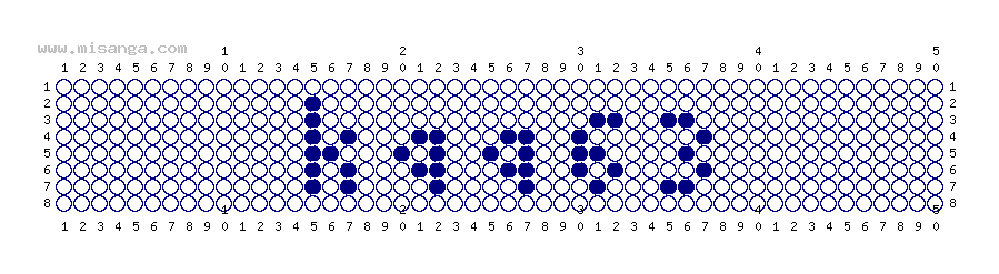 編みこみ文字ミサンガ製作図：KWW63