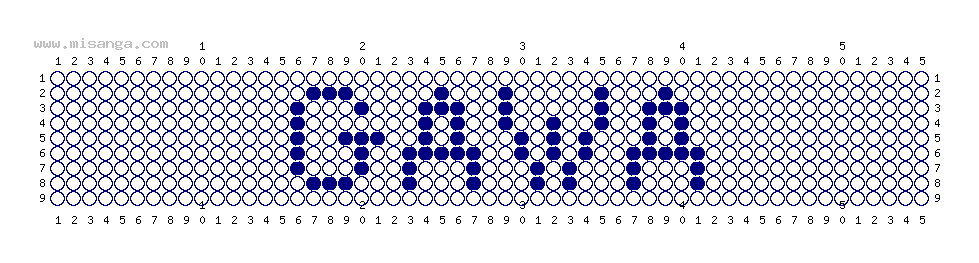 編みこみ文字ミサンガ製作図：GAWA