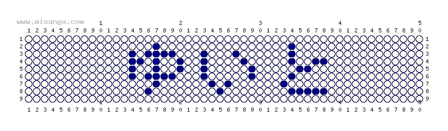 編みこみ文字ミサンガ製作図：ゆいと