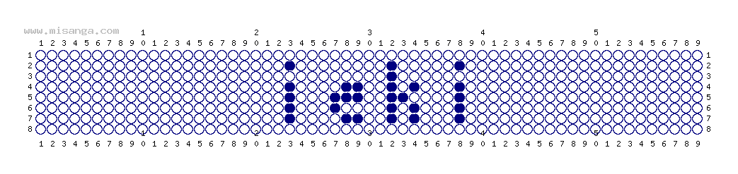 編みこみ文字ミサンガ製作図：YUKI