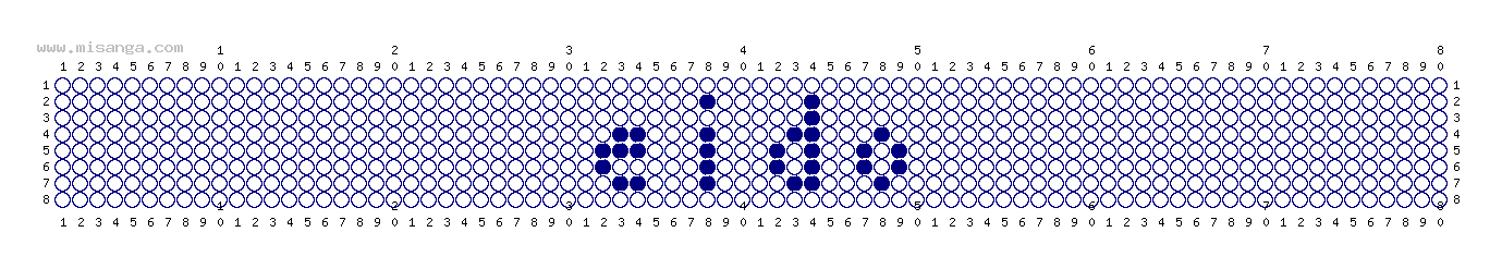 編みこみ文字ミサンガ製作図：UITO