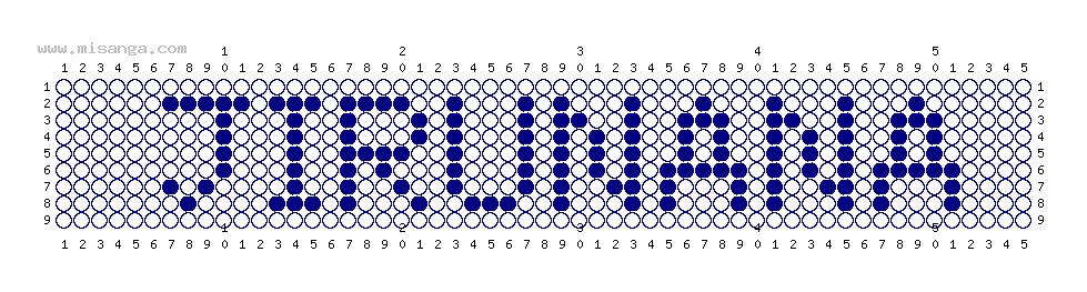 編みこみ文字ミサンガ製作図：JIRUNANA