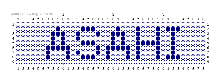 編みこみ文字ミサンガ製作図：ASAHI