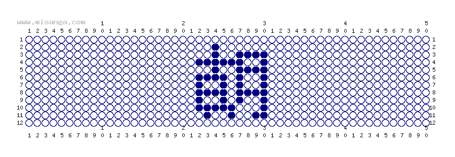 編みこみ文字ミサンガ製作図：朝