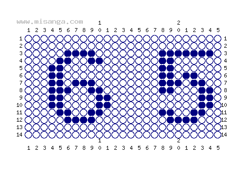 編みこみ文字ミサンガ製作図：65