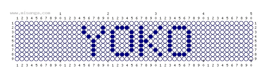 編みこみ文字ミサンガ製作図：YOKO
