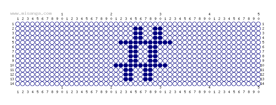 編みこみ文字ミサンガ製作図：#