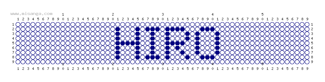 編みこみ文字ミサンガ製作図：HIRO