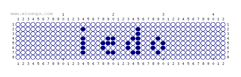 編みこみ文字ミサンガ製作図：YUTO