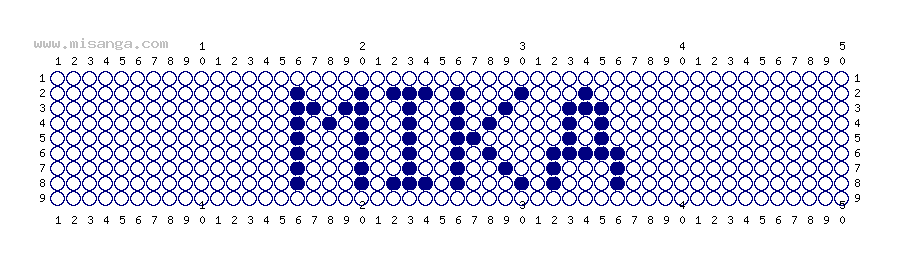 編みこみ文字ミサンガ製作図：MIKA