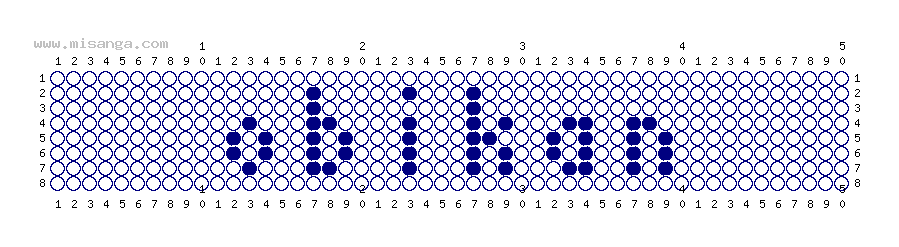 編みこみ文字ミサンガ製作図：OBIKAN