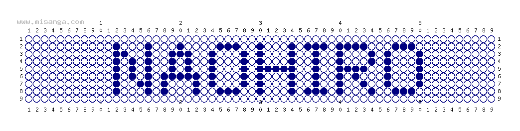 編みこみ文字ミサンガ製作図：NAOHIRO