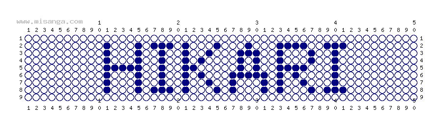 編みこみ文字ミサンガ製作図：HIKARI