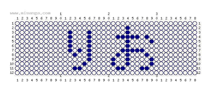 編みこみ文字ミサンガ製作図：りお