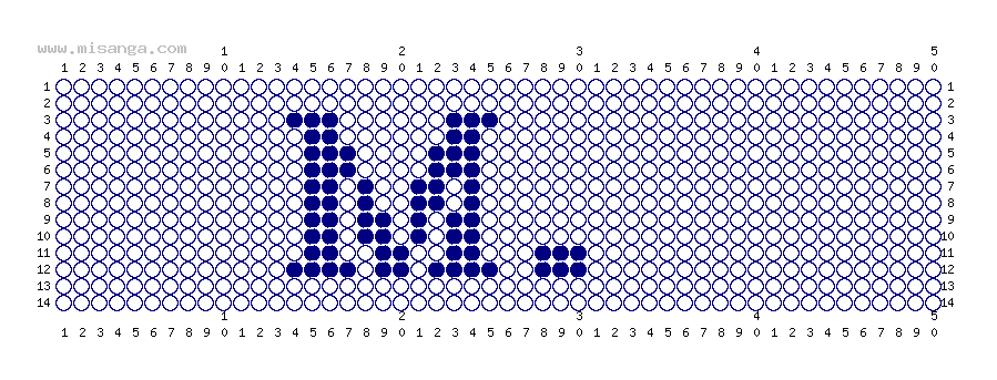 編みこみ文字ミサンガ製作図：M.