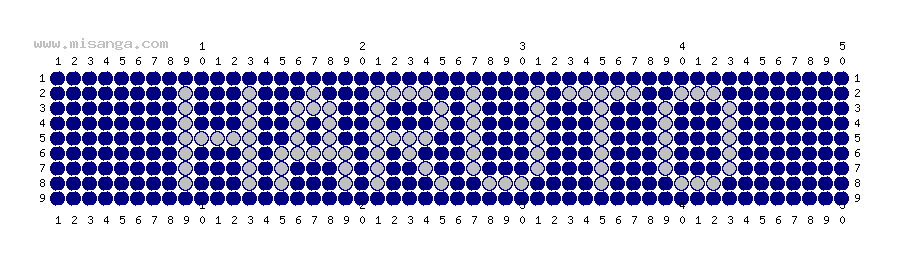 編みこみ文字ミサンガ製作図：HARUTO