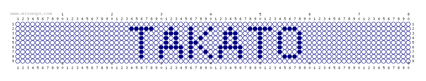 編みこみ文字ミサンガ製作図：TAKATO