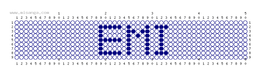 編みこみ文字ミサンガ製作図：EMI