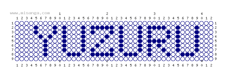 編みこみ文字ミサンガ製作図：YUZURU