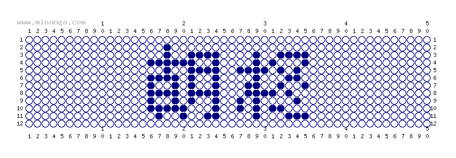 編みこみ文字ミサンガ製作図：朝柊