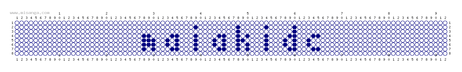 編みこみ文字ミサンガ製作図：MAYAKIDS