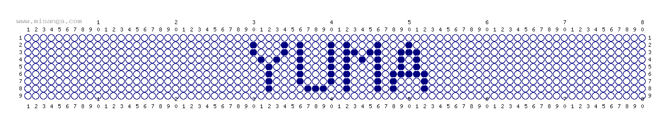 編みこみ文字ミサンガ製作図：YUMA