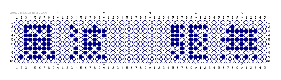 編みこみ文字ミサンガ製作図：風波　駆無