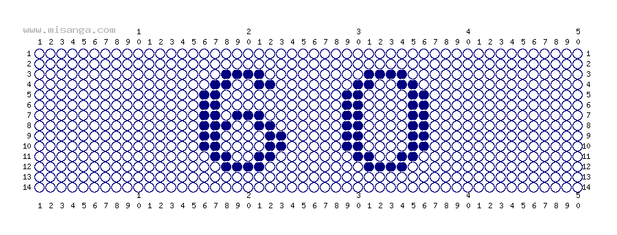 編みこみ文字ミサンガ製作図：６０