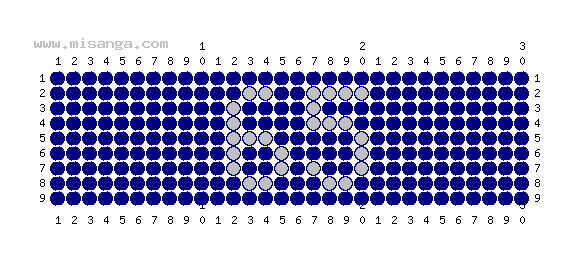 編みこみ文字ミサンガ製作図：65