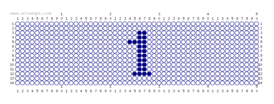 編みこみ文字ミサンガ製作図：１