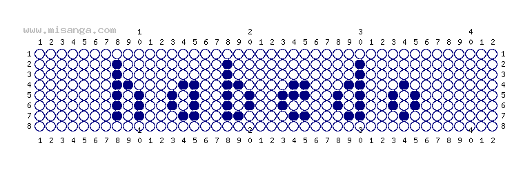 編みこみ文字ミサンガ製作図：HARUTO