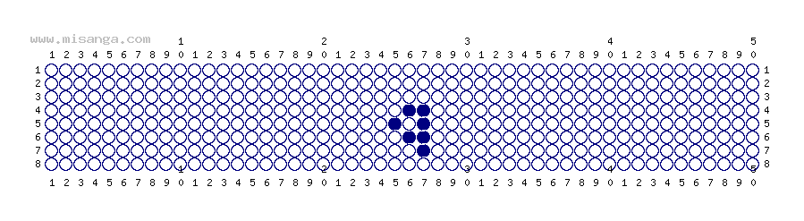 編みこみ文字ミサンガ製作図：G