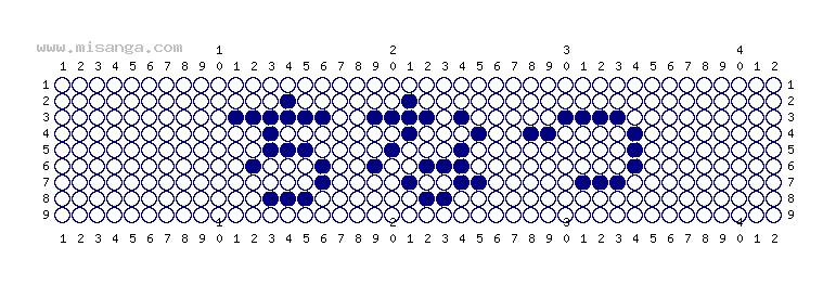 編みこみ文字ミサンガ製作図：ちなつ