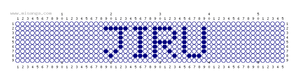 編みこみ文字ミサンガ製作図：JIRU
