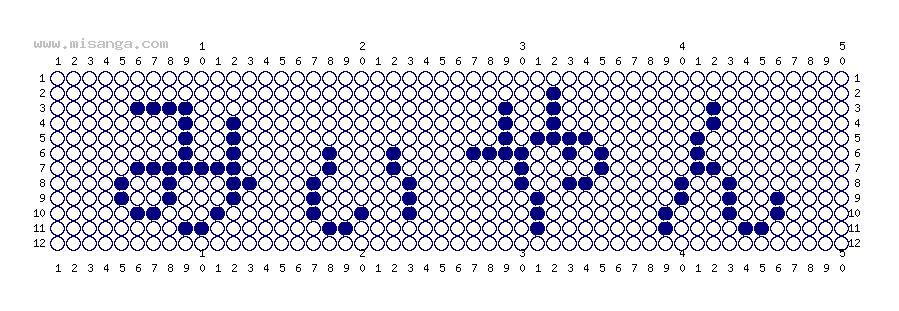 編みこみ文字ミサンガ製作図：みぃやん
